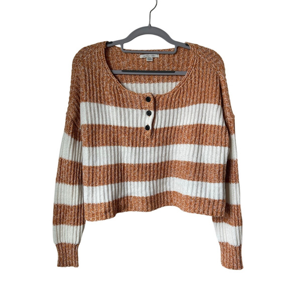 American Eagle Cropped Stripped Sweater - Medium - Picture 1 of 4